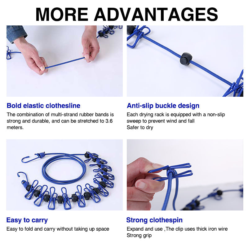 Tendedero de viaje compacto y versátil