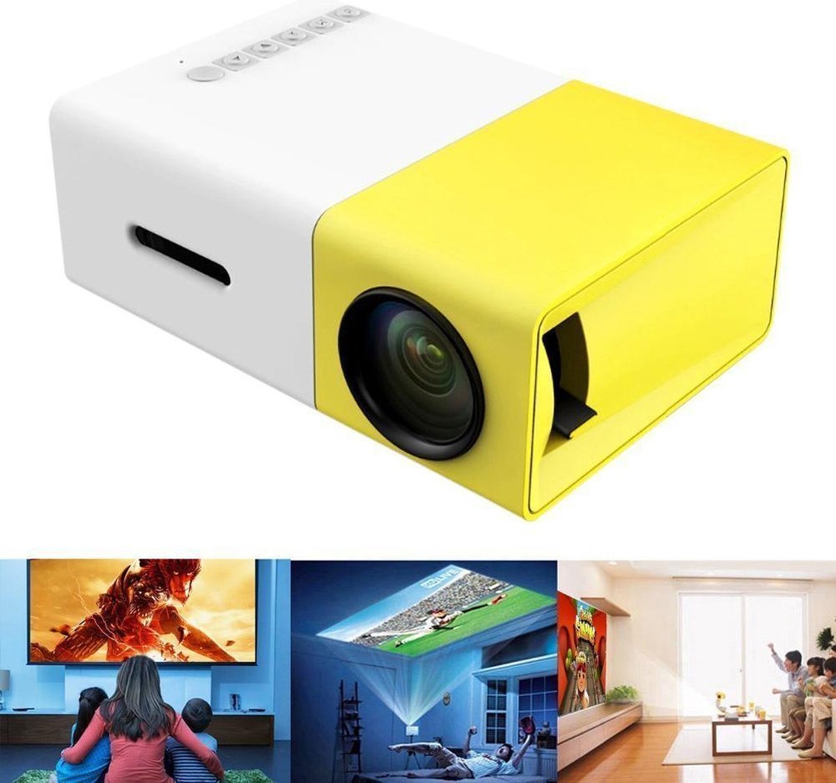 Draagbare projector voor een thuisbioscoopervaring 